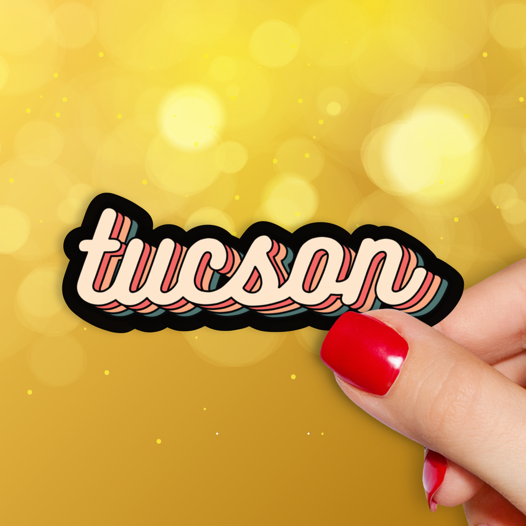 Cursive Retro Tucson Sticker