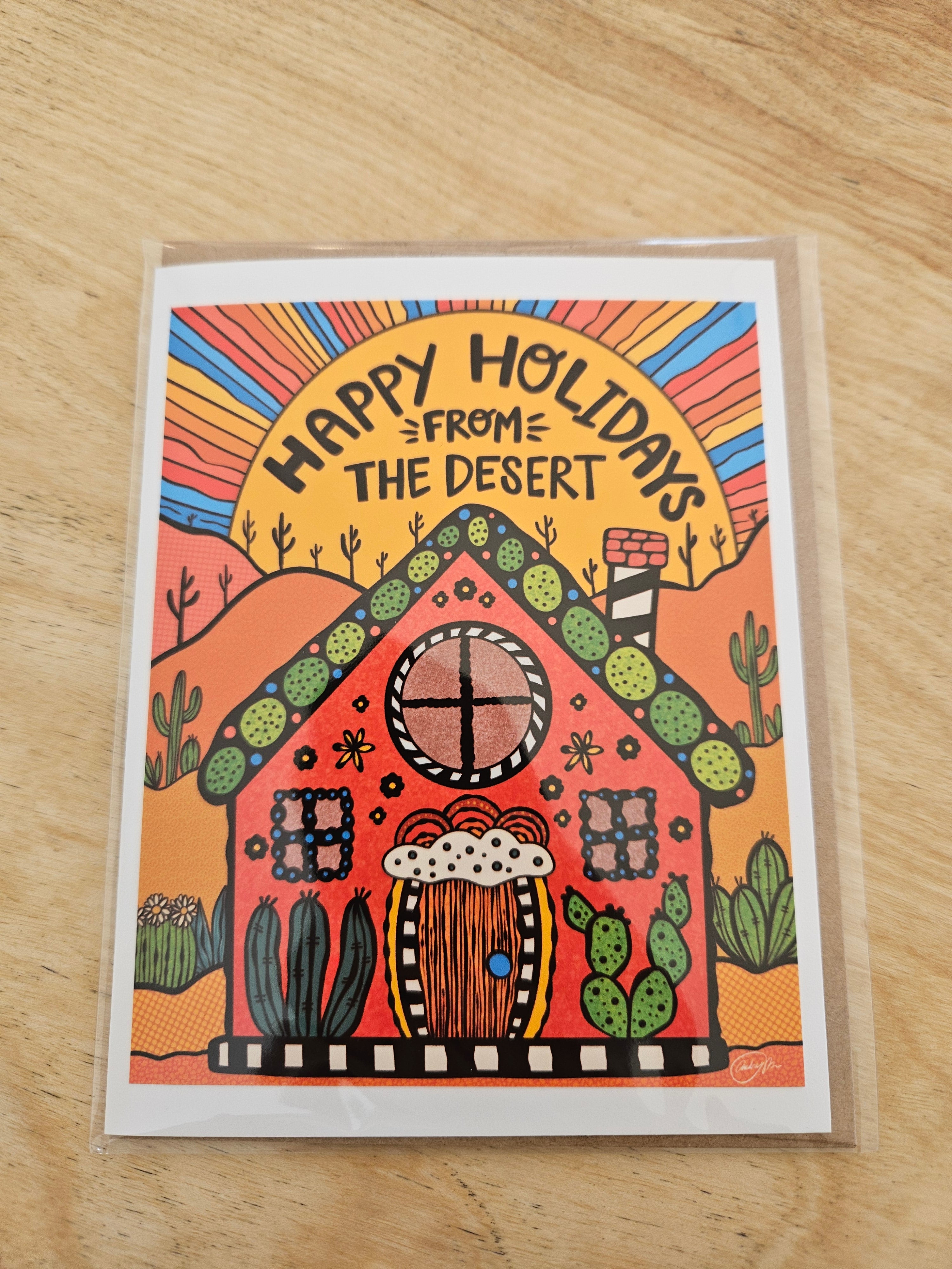 Happy Holidays Gingerbread House Greeting Card