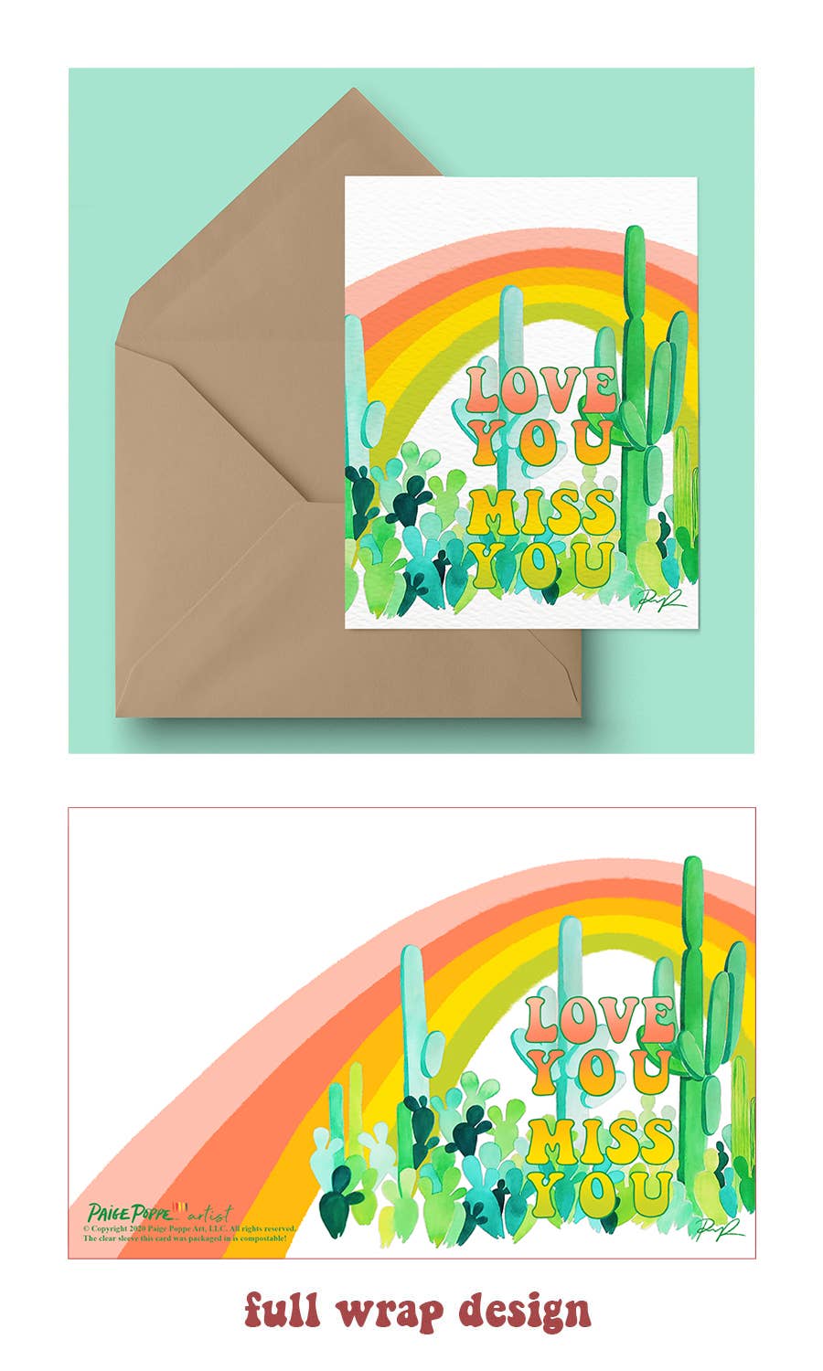 Love You, Miss You Greeting Card