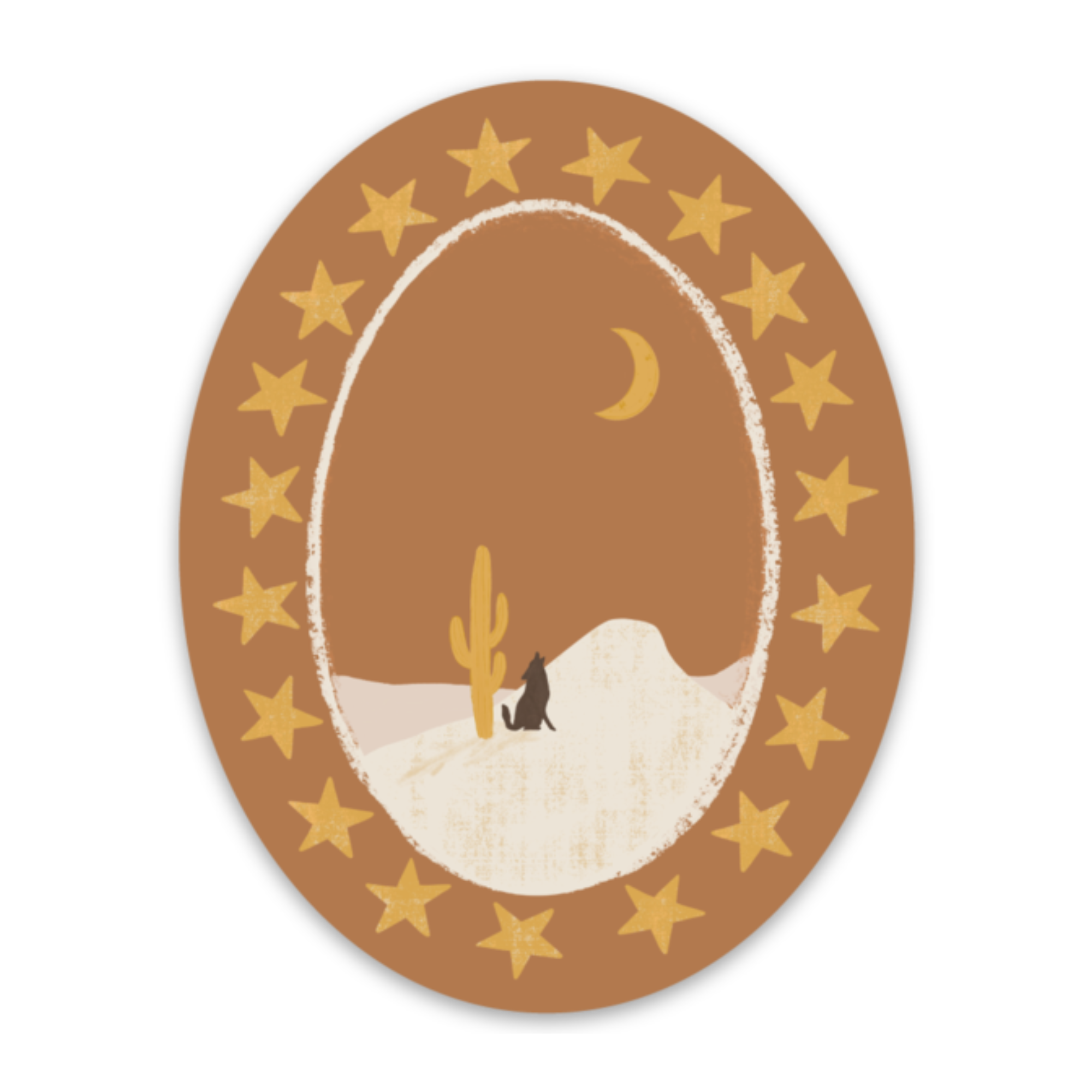 Starstruck Coyote Vinyl Sticker