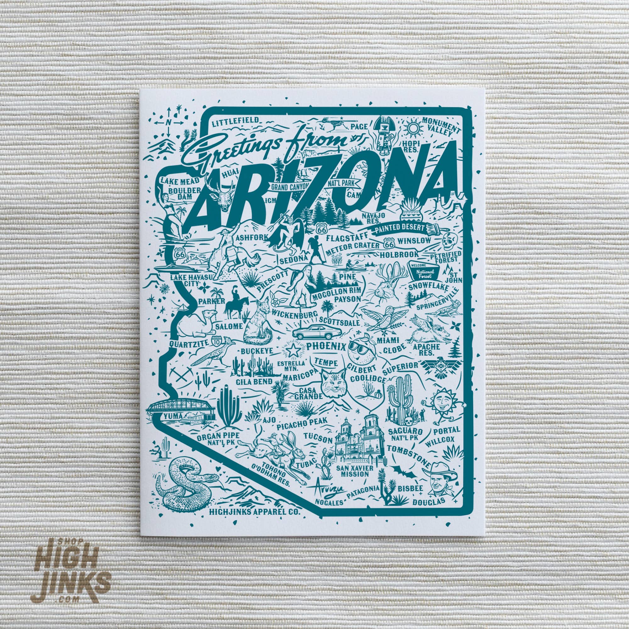 Arizona Icons : Greeting Card