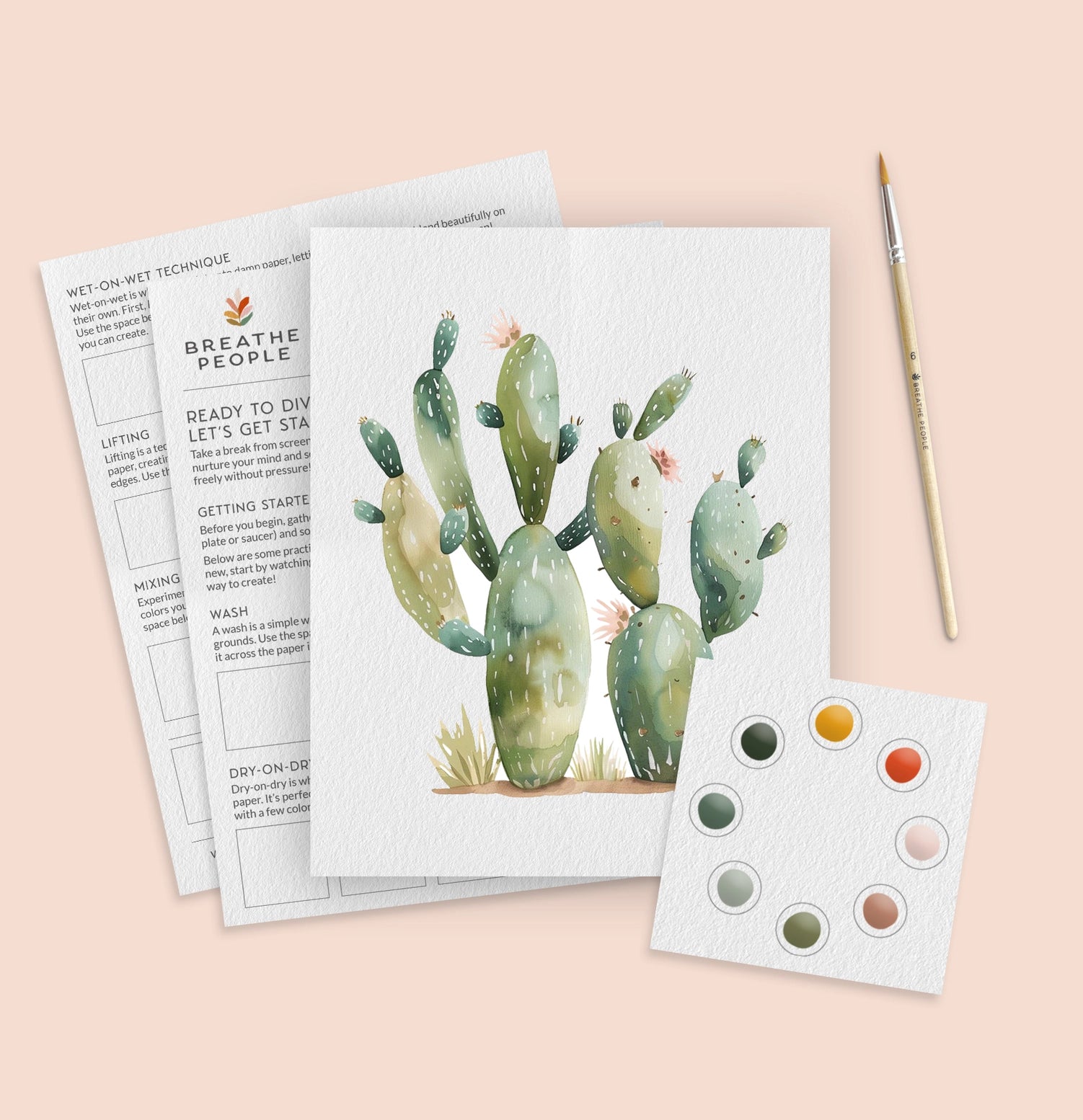 Desert Cactus All-In-One Beginner Watercolor Kit