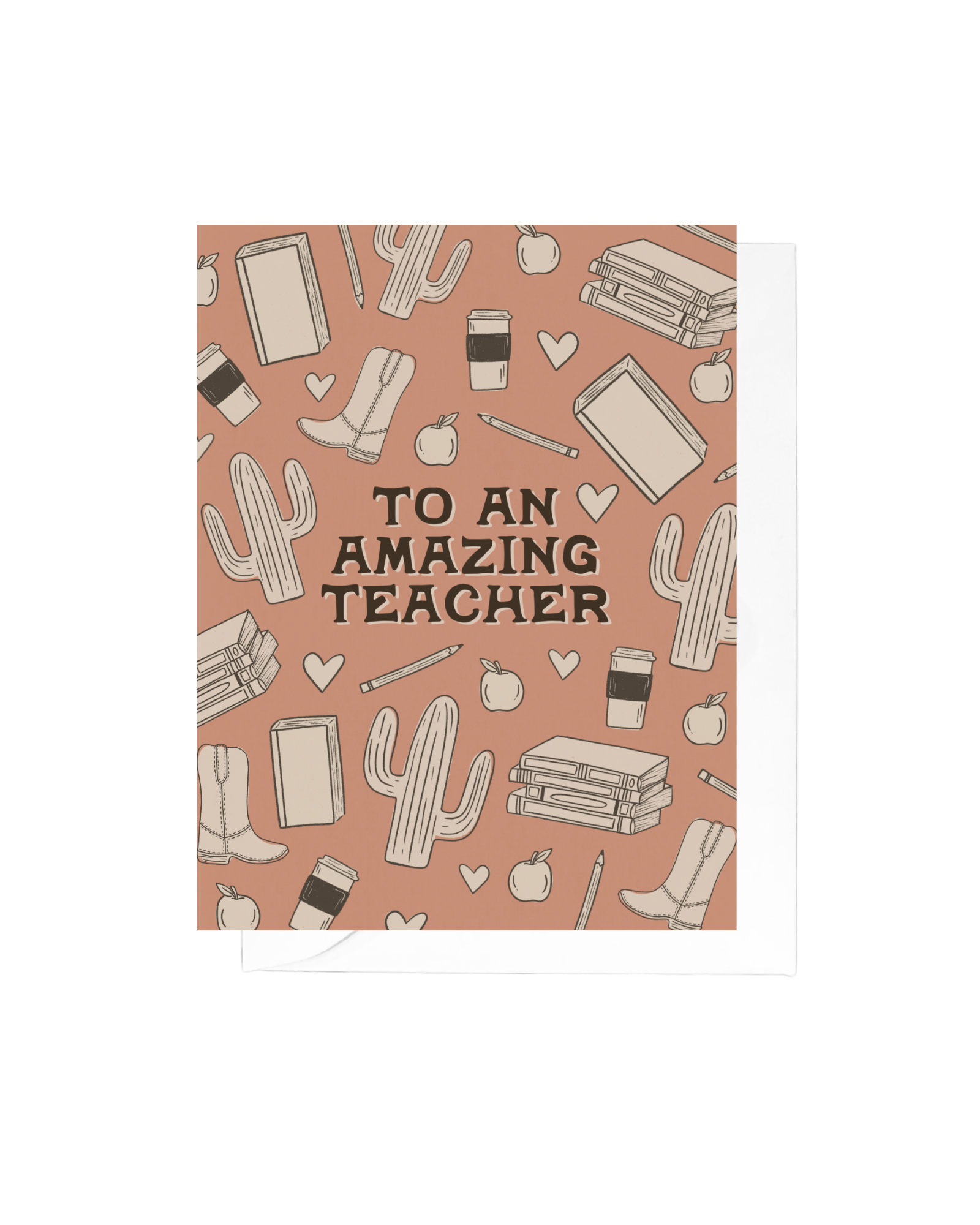 Western Sketch Teacher Greeting Card | Teacher Appreciation