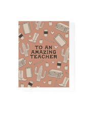 Western Sketch Teacher Greeting Card | Teacher Appreciation