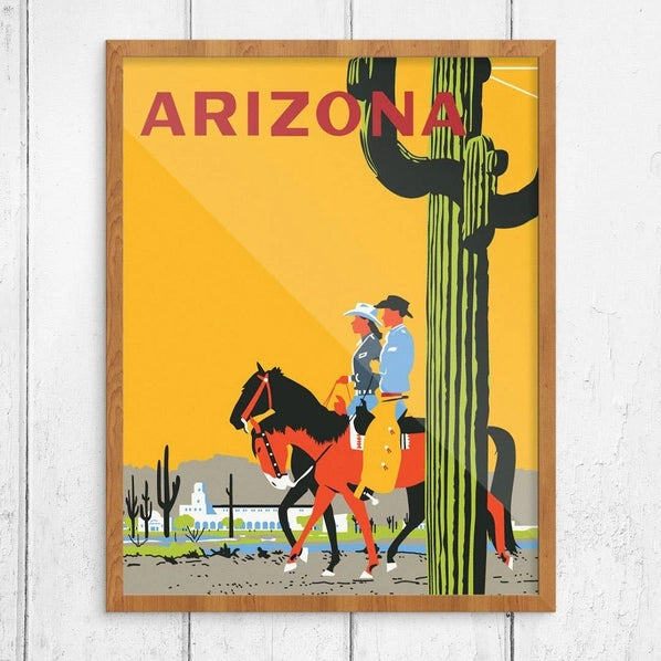 Arizona Cactus and Riders Print