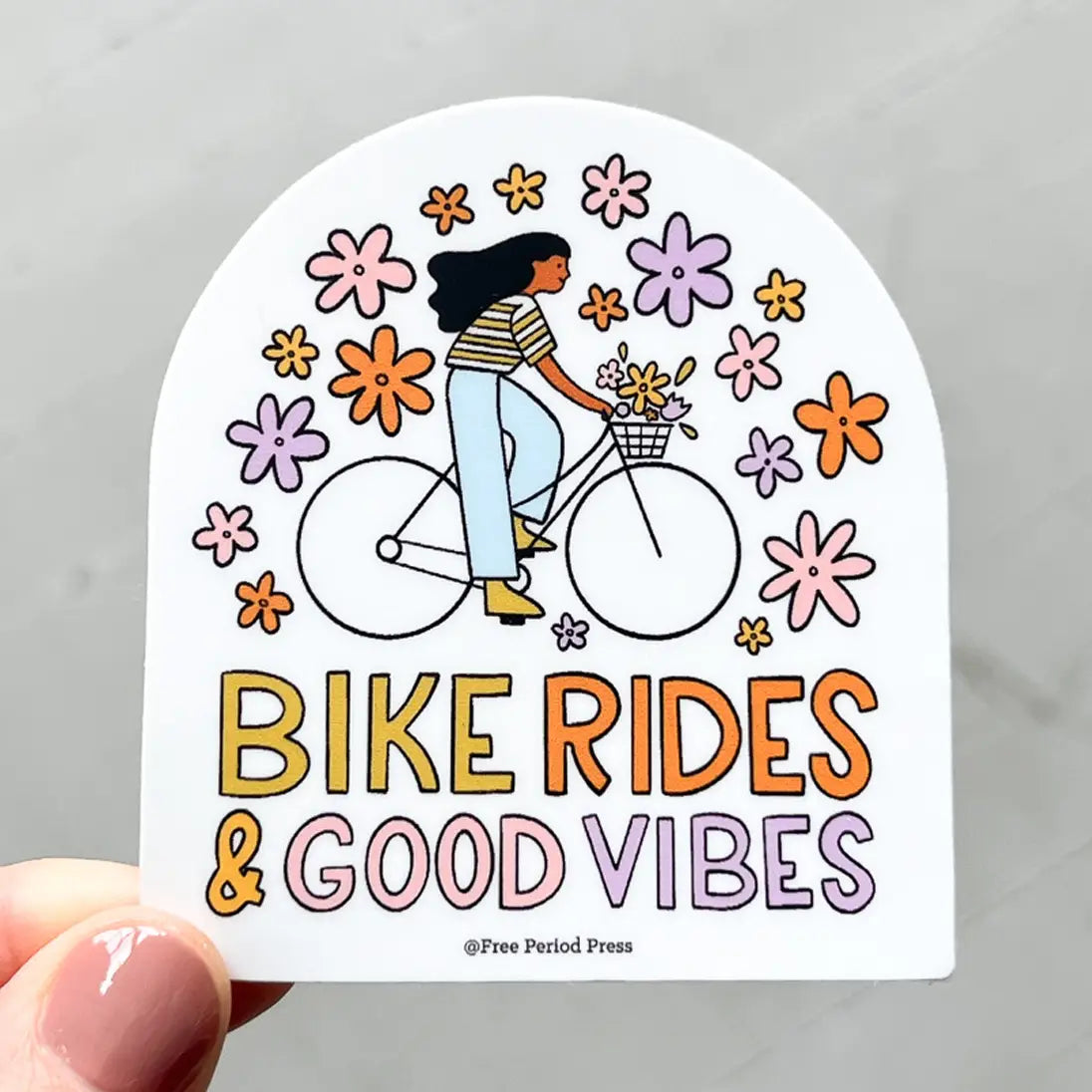 Bike Rides and Good Vibes Vinyl Sticker