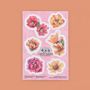 Cholla Blossom Vinyl Sticker Sheet
