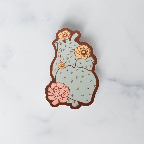 Cactus Heart Vinyl Sticker