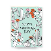 Cactus Toile Mother's Day Greeting Card