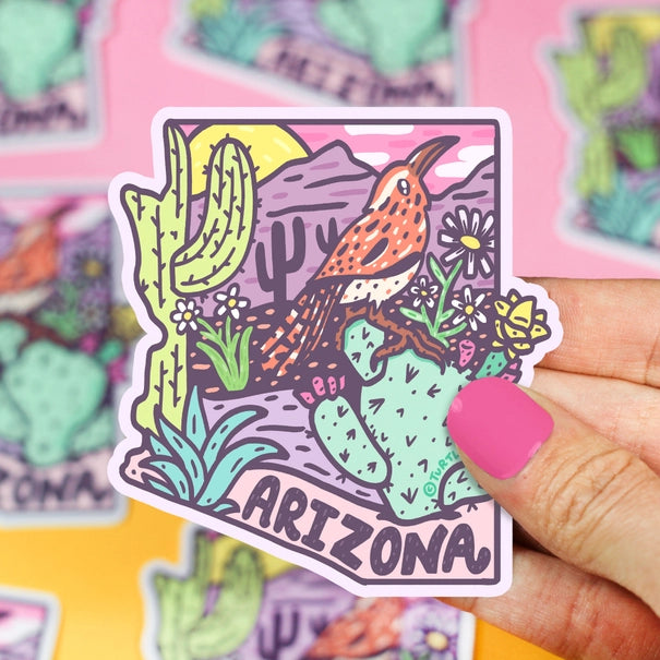 Arizona State Cactus Wren Sticker