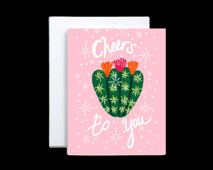 Cheers to You Cactus Sparkle Card