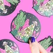 Desert Abduction Holographic Sticker