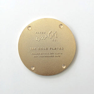 Warm Desert Luxe Coaster | 18k Gold Plated