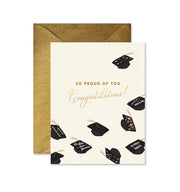 Flying Caps Graduation Greeting Card