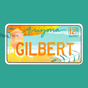 Gilbert License Plate Sticker