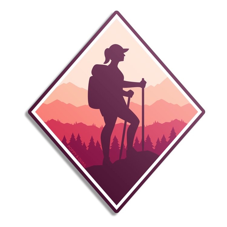 Hiker Gal Sticker