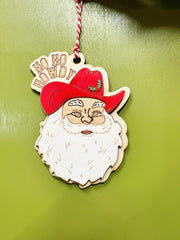 Ho Ho Howdy Santa Ornament