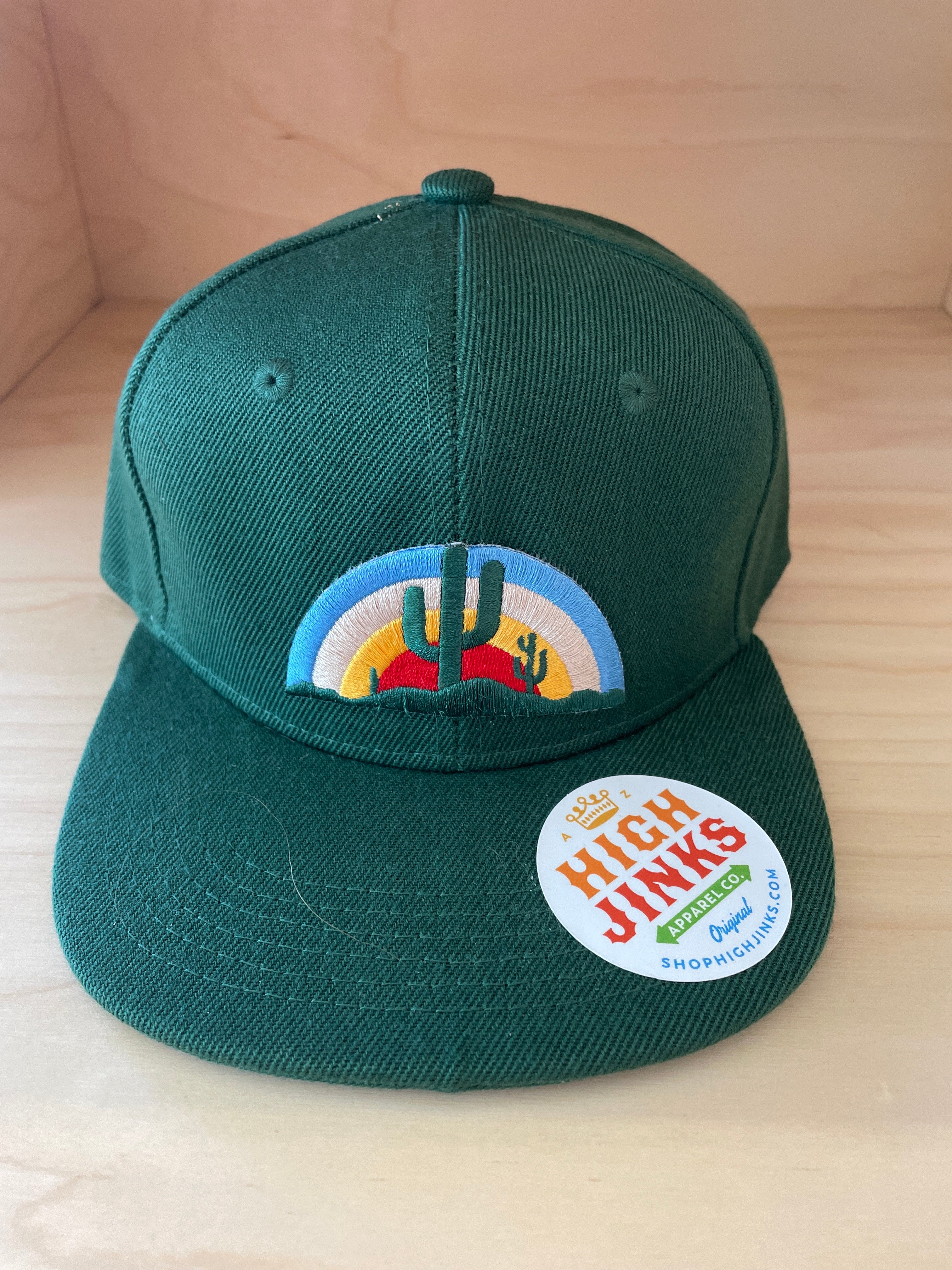 (C) Desert Rainbow Youth Hat | Dark Green