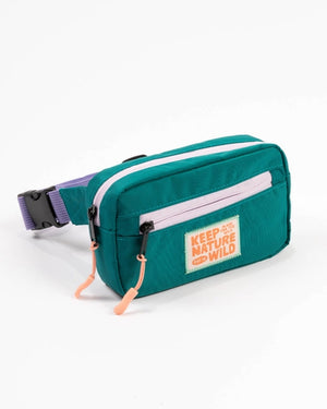 Keep Nature Wild Kid's Fanny Pack | Teal/Lavender