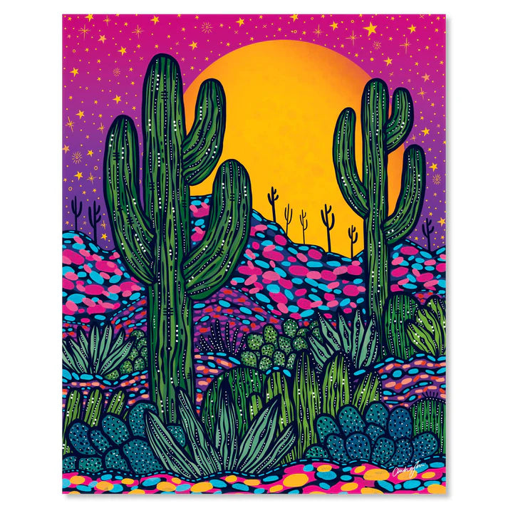 Midnight Rainbows Art Print