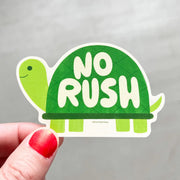 No Rush Turtle Sticker