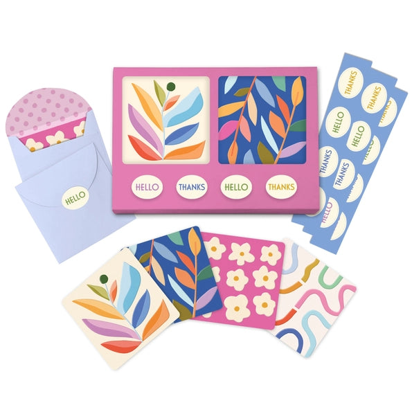 Kaleidoscope Garden Mini Note Card Set with Stickers