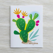 (C) Prickly Pear Cactus Greeting Card