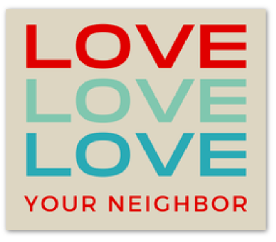 Love Love Love Your Neighbor Sticker