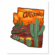 Orange Arizona Art Print