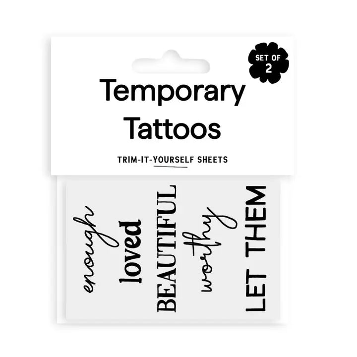Affirmation Temporary Tattoos