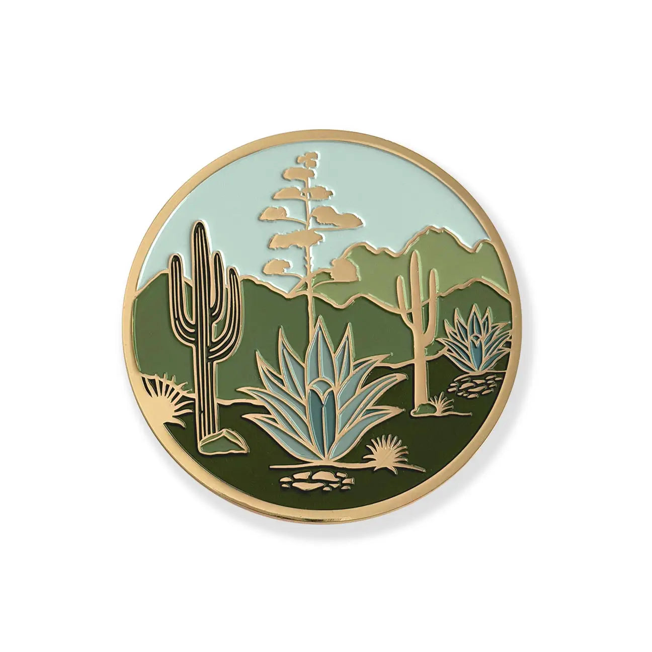 Agave Desert Gold Drink Coasters | 18k Gold Plated