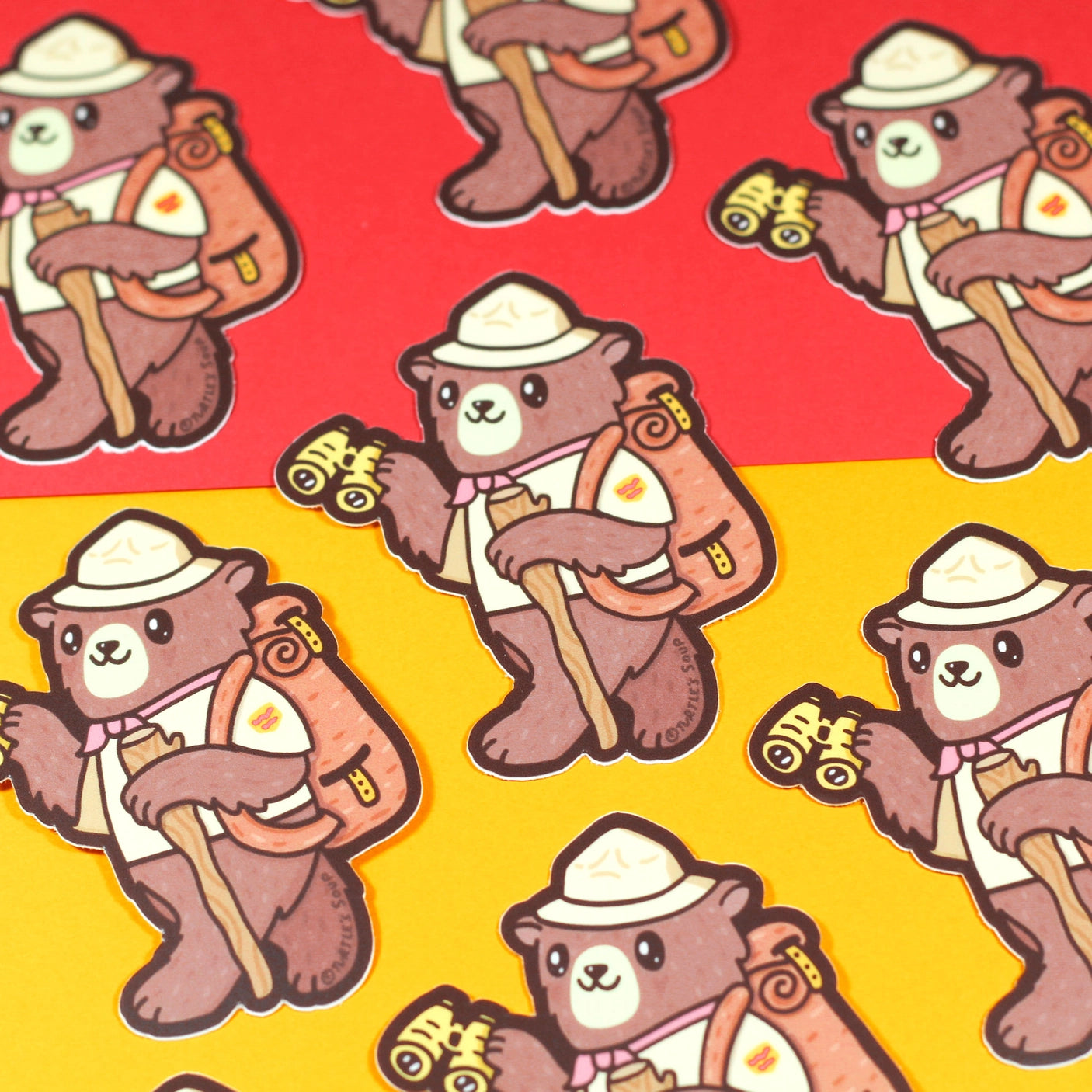 Hiking Bear Wild Nature Adventurer Sticker