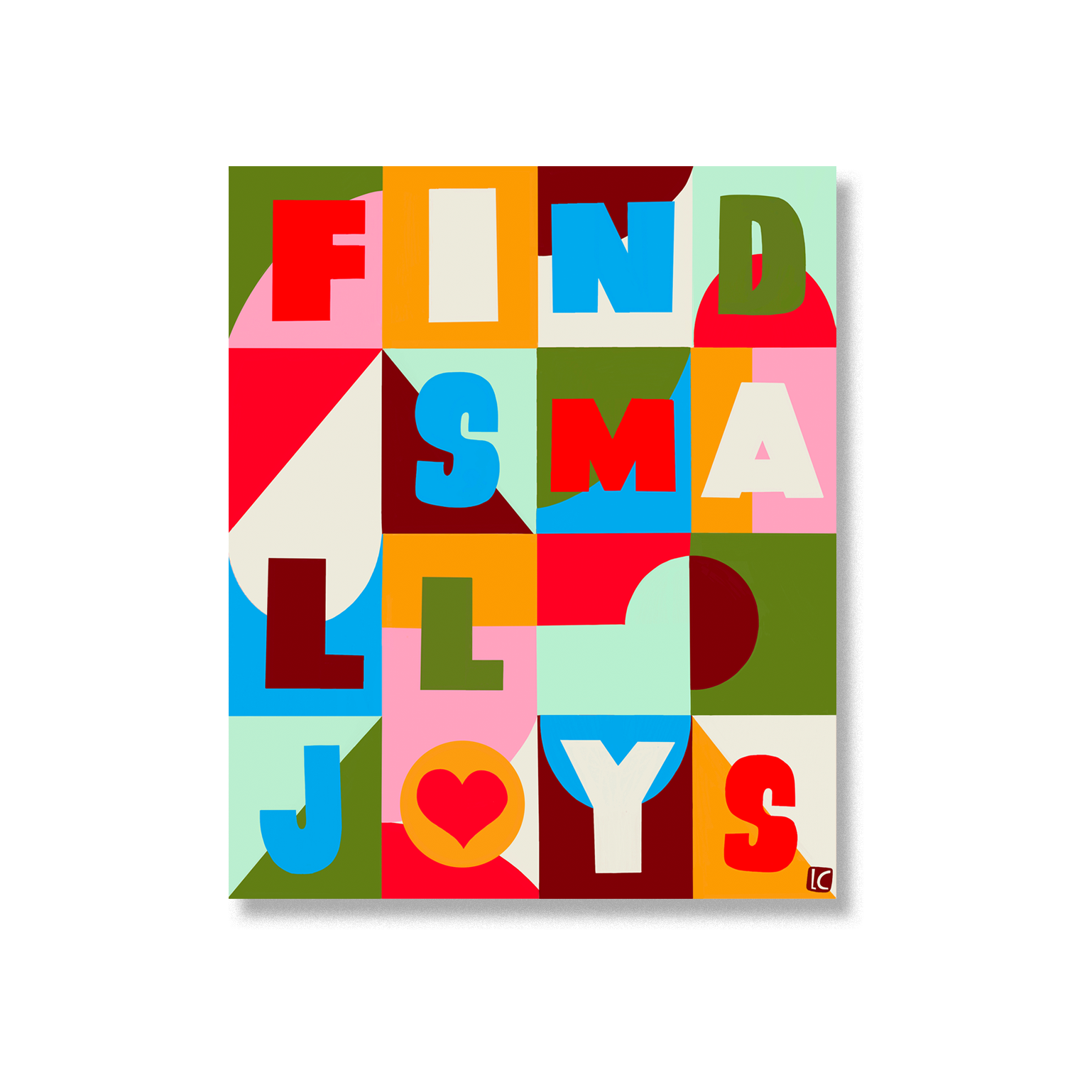 Find Small Joys Large Sticker