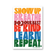 Show Up Breathe Large Sticker