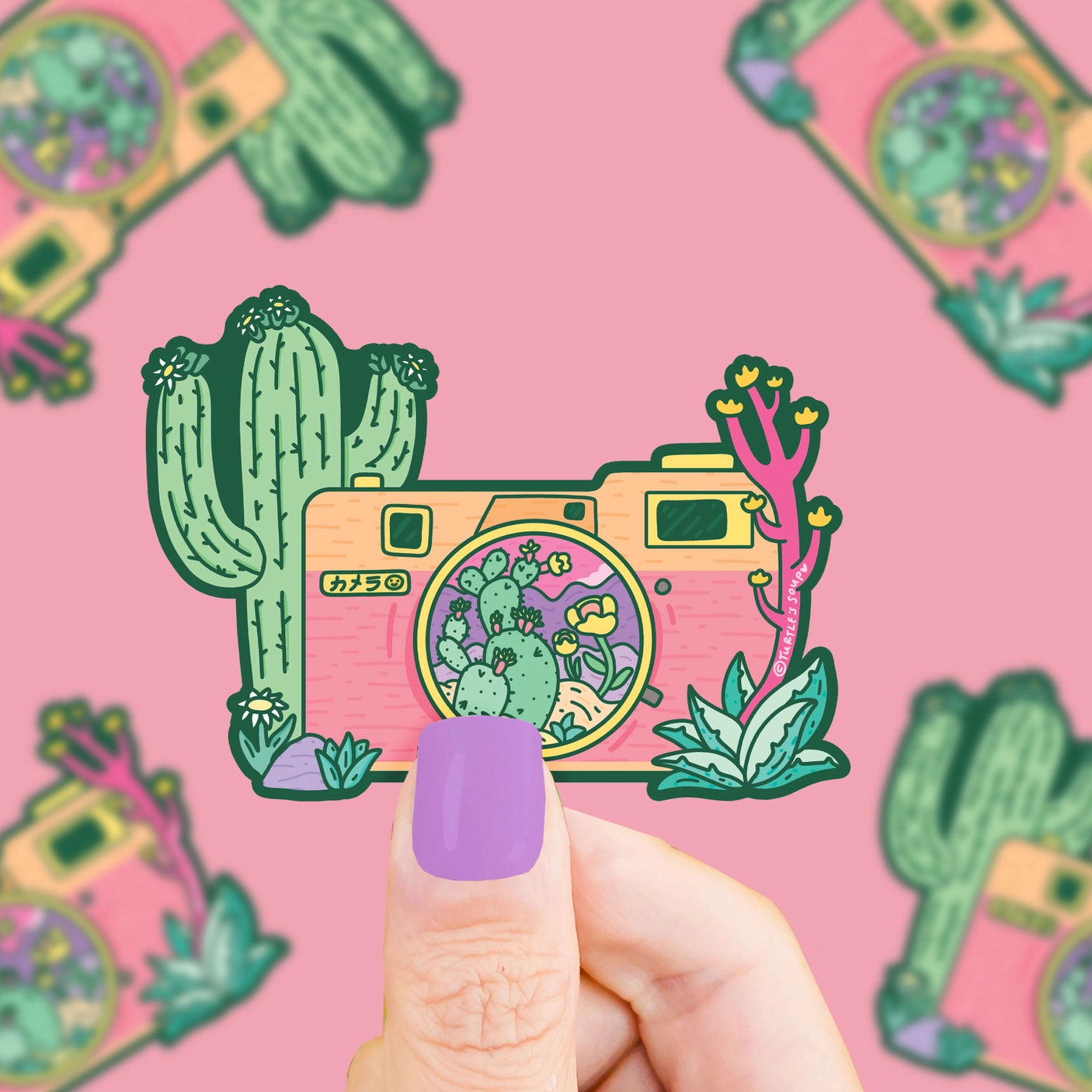 Desert Photographer Camera Sticker