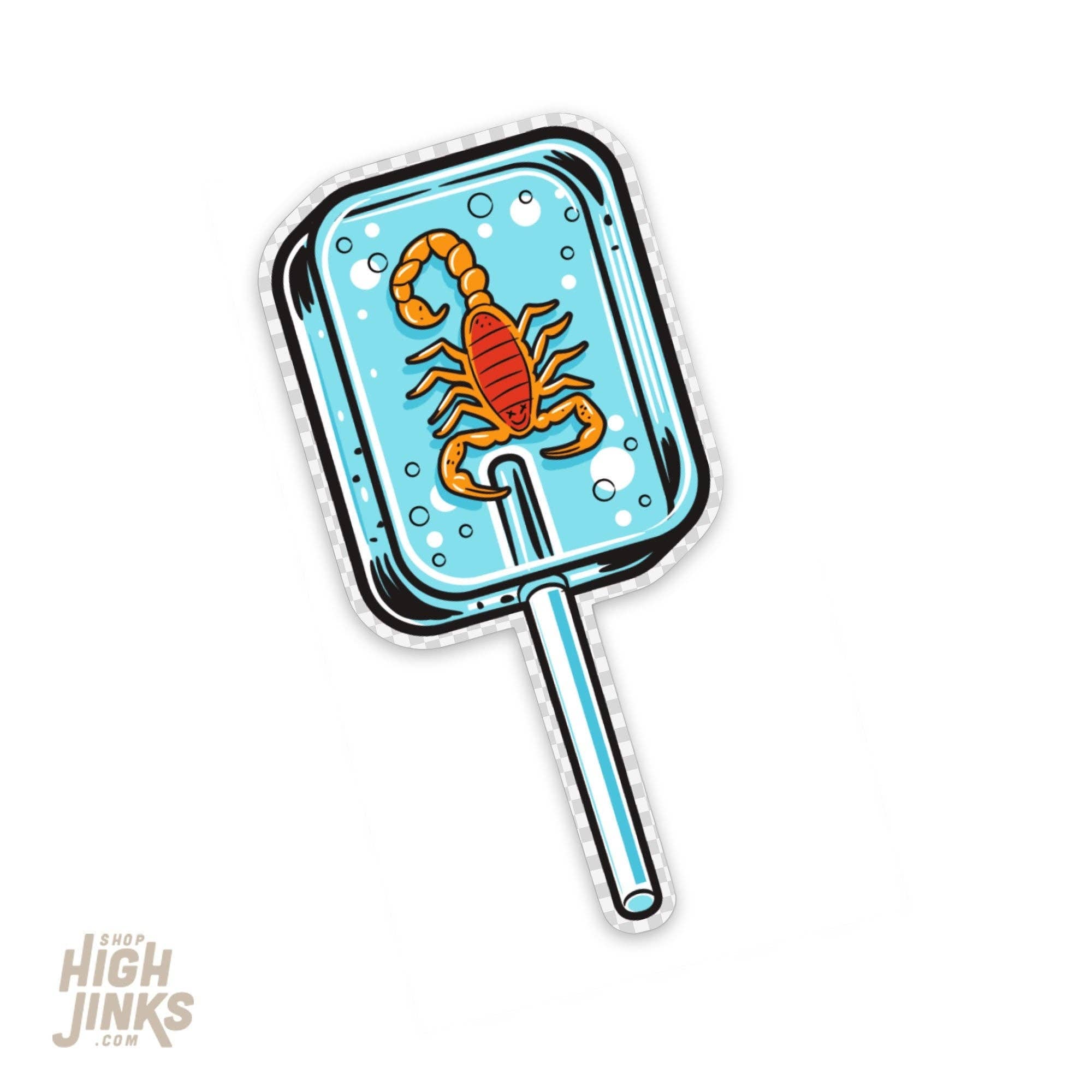 Scorpion Sucker : 3.00" Clear Vinyl Sticker