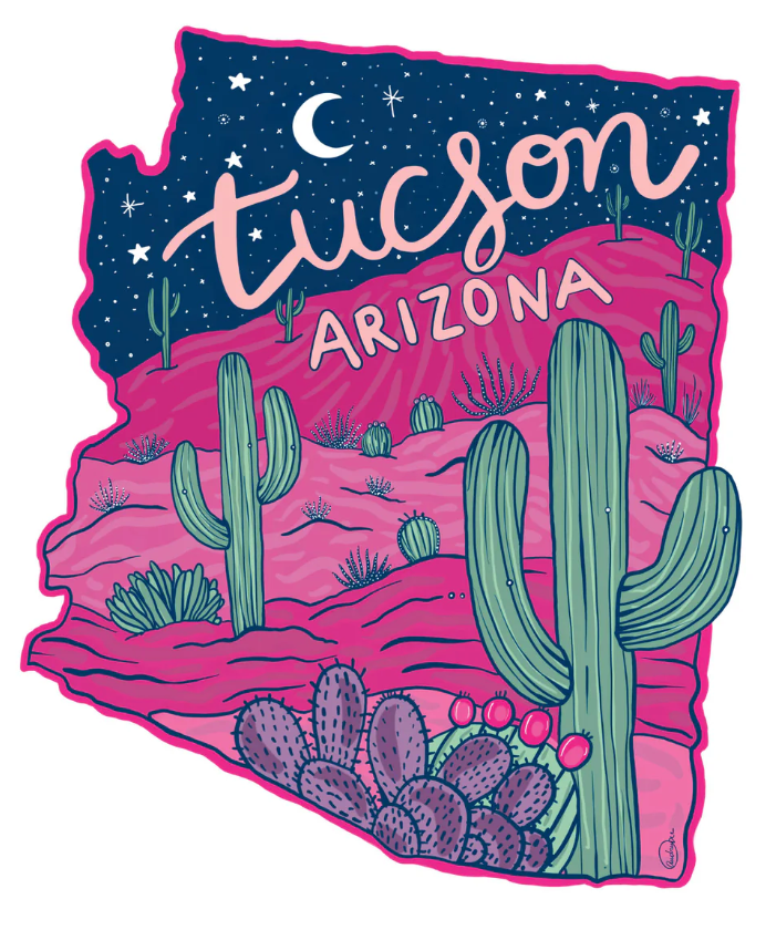 Pink Tucson Art Print