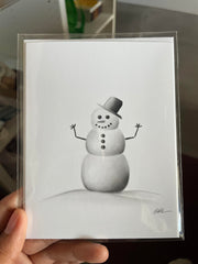 (C) Snowman Card