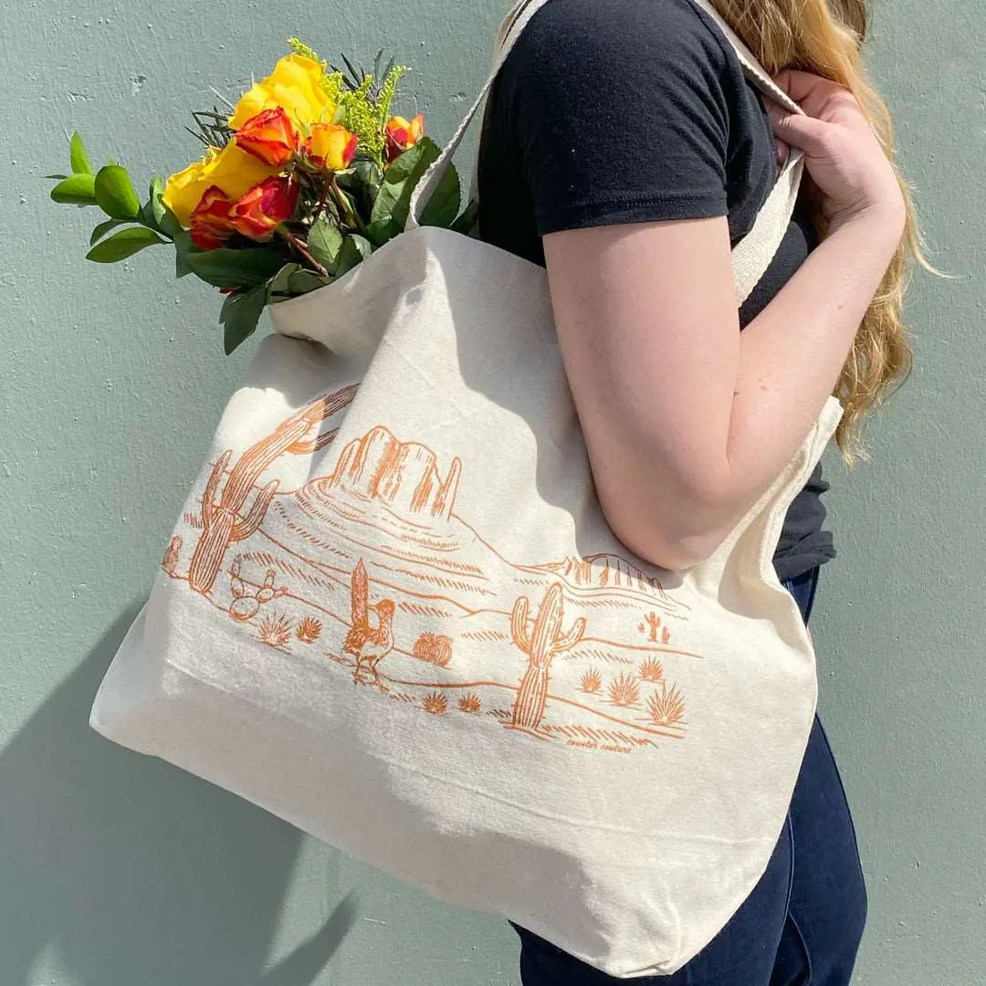 Desert Tote Bag - Reusable, Eco-Friendly, Shopping, Reusable Grocery Tote