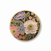 Vibrant Flora Gold Drink Coasters | 18k Gold Plated