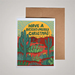 Bright and Merry Christmas Greeting Card