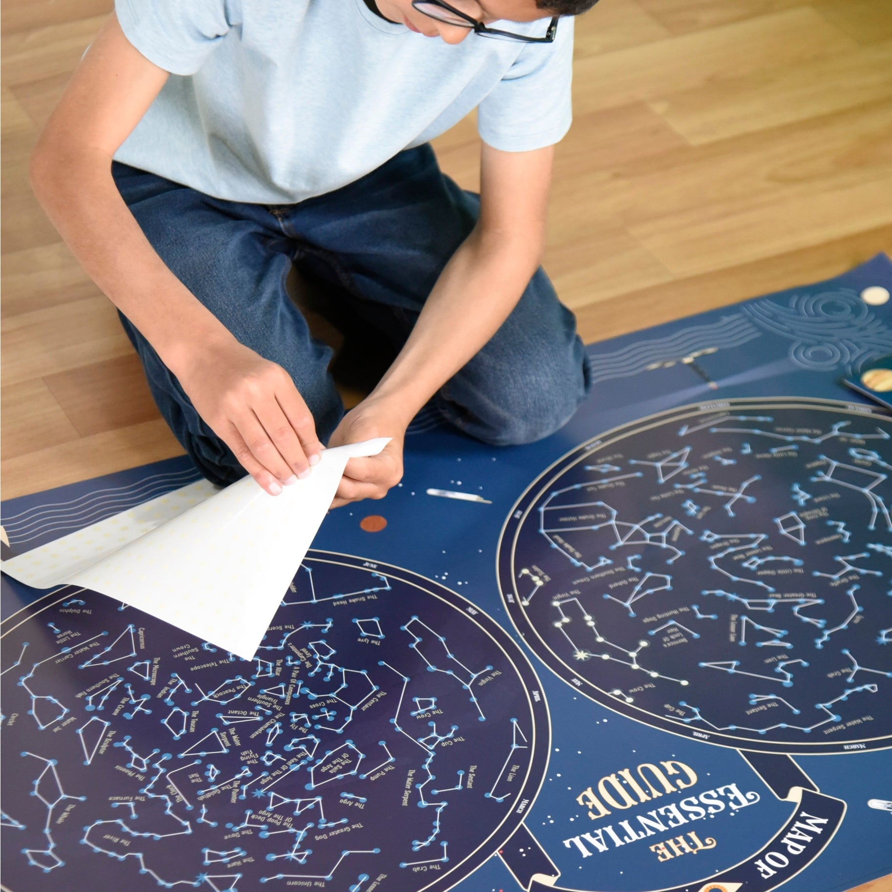 Skymap Discovery Sticker Poster