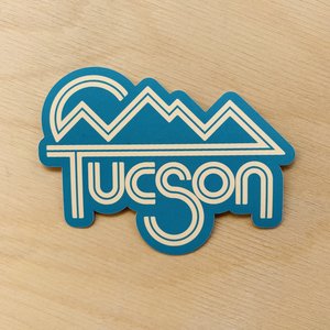 Teal/Yellow Tucson Sticker