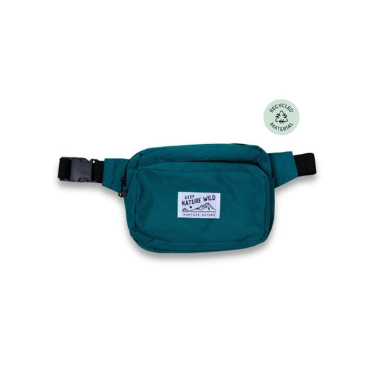 Keep Nature Wild Recycled Fanny Pack | Teal/Lavender