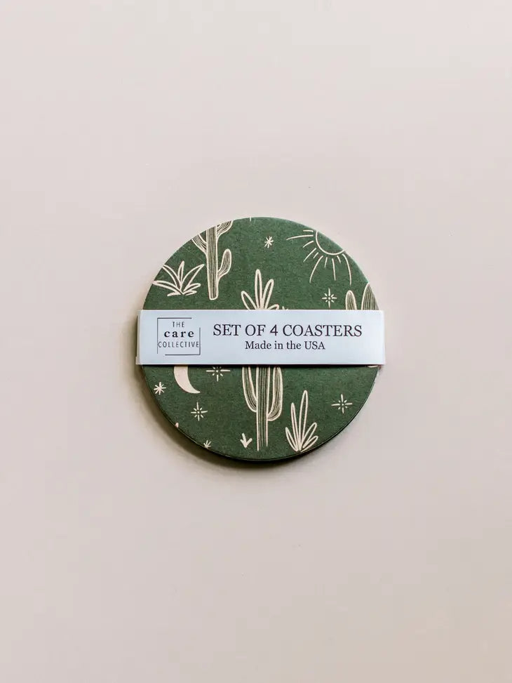 Cactus Coasters in Green