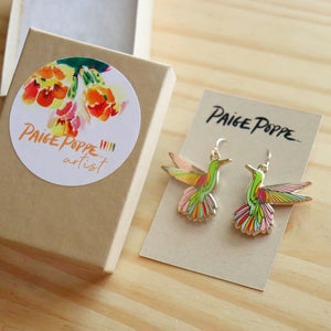 "Sunshine Hummingbird" Earrings