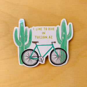 I Like to Bike Sticker