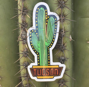 Tucson Saguaro Sign Sticker