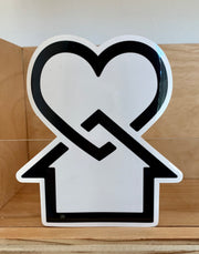 Heart/Home Contour Sticker