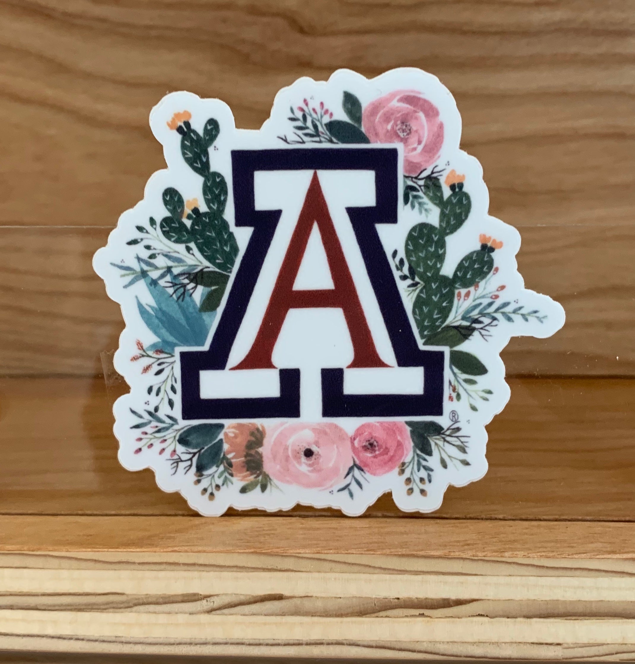 U of A Floral Sticker